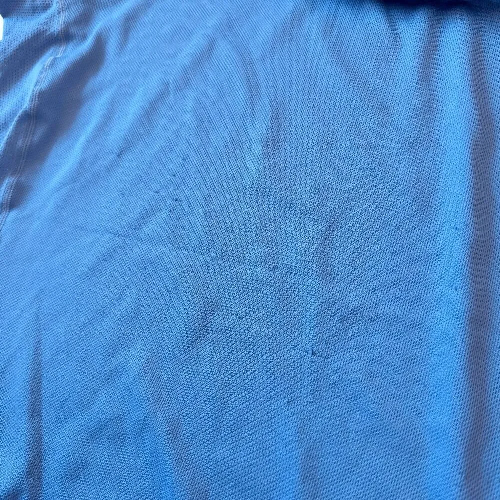 Nike Dri-Fit Tee Short Sleeve T-Shirt Blue XL V Neck Workout Fitness Lightweight